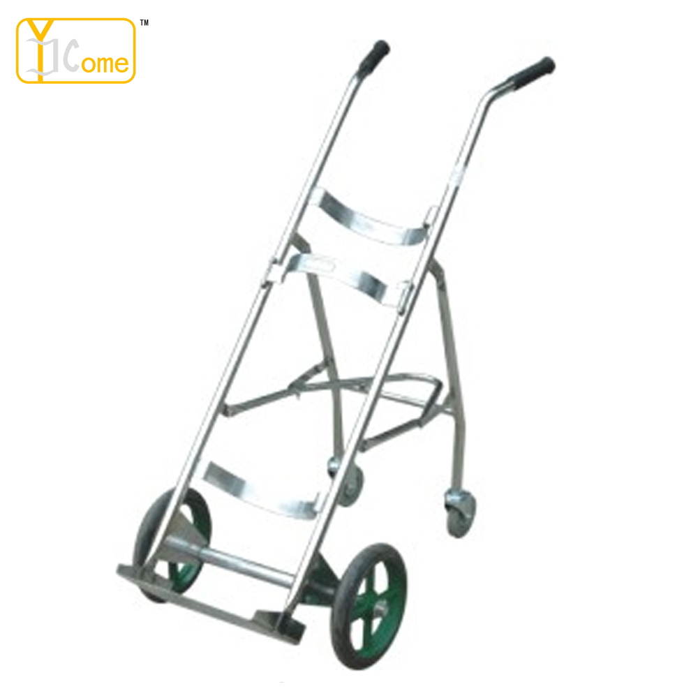 Stainless Steel Double Feet Oxygen Bottle Trolley 